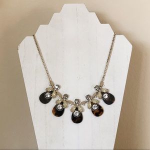 LOFT Tortoise Gold Jewel Statement Necklace